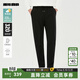利郎【含桑蠶絲】休閑褲男秋季休閑時(shí)尚衛褲松緊腰男士運動(dòng)褲子320版 黑色（24QXK50101） M 170/80A