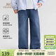 英氏（YEEHOO）男童牛仔褲兒童褲子中大童裝長(cháng)褲寬松時(shí)尚百搭春裝 新淺藍 130