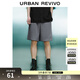 UR秋季新款男裝時(shí)尚休閑百搭松緊腰抽繩短褲UMY650013 深灰 31