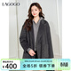 LAGOGO100%綿羊毛霧島閑行灰色雙面呢大衣拉谷谷2025冬新款外套 深灰色 L
