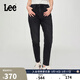 Lee413標準高腰小直腳磨毛顯瘦黑色女牛仔褲休閑潮