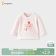 童泰（TONGTAI）寶寶上衣春秋季純棉嬰兒衣服兒童內衣套頭秋衣長(cháng)袖T恤粉色100cm