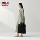 MUJI IDEE 斜紋 包 手提包 單肩包  純棉 GA68CC6S 黑色