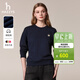 哈吉斯（HAZZYS）女裝 秋季女士【PHIZ系列】純棉休閑風(fēng)落肩衛衣女 藏青色NV M (160/84A 38)