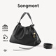 Songmont山下有松百納托特包大容量垃圾袋通勤流浪包【生日禮物】 煙墨黑+煩盡牌包掛中號 現貨