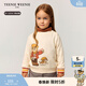Teenie Weenie Kids小熊童裝25年秋冬男女寶寶可愛(ài)印花加絨衛衣 米白色 100 cm