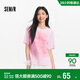 森馬（Semir）森柔|短袖T恤女夏季圖案寬松落肩個(gè)性小眾chic溫柔系101325100021