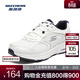 斯凱奇（Skechers）暮光鞋丨男女時(shí)尚復古跑步鞋子輕軟回彈減震運動(dòng)體育訓練鞋 女款-白色/海軍藍色/WNV 39.5