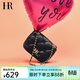 HR赫蓮娜包包女包牛皮單肩斜挎包女時(shí)尚菱格包小方包女生日禮物 黑色
