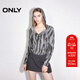 ONLY2025秋季新款時(shí)髦暈染修身顯瘦短款連帽針織衫女|125124012 C47沙霧灰色 S