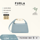 芙拉（FURLA）【禮物】TEIA牛皮大號女士百搭休閑手提包單肩斜挎包通勤包 卷云藍
