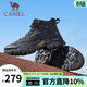 駱駝（CAMEL）男鞋秋冬新款戶(hù)外登山徒步馬丁靴防撞防滑增高厚底男士工裝靴 G14W342614 夜黑色 41