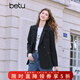 百圖betu女裝春季新款西裝百搭時(shí)尚通勤休閑西裝外套女2502T55 黑色 M