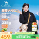 駱駝（CAMEL）【小火山2】新年戰袍兒童羽絨服加絨加厚保暖連帽防風(fēng)外套男女童 幻影黑 含絨子90% 140 充絨量165g