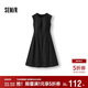 森馬（Semir）連衣裙女夏季圓領(lǐng)純色無(wú)袖小黑裙氣質(zhì)時(shí)尚通勤背心裙101325114045