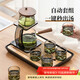 尚言坊玻璃茶具整套帶茶盤(pán)家用懶人自動(dòng)泡茶神器茶杯套裝新年禮物伴手禮