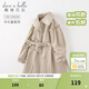 戴維貝拉（DAVE＆BELLA）女童春裝兒童中長(cháng)款風(fēng)衣洋氣女孩休閑外套大童女裝中大童外衣春季 淺卡其 140 cm（建議身高130-140cm） cm（建議身高130-140cm）