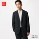 優(yōu)衣庫男裝快干彈力輕型茄克外套夾克西裝可機洗26春夏新款475016 482223/09黑色 L