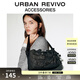 URBAN REVIVO冬季新款女士蝴蝶結手提單肩包UAYB50195 黑色