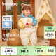 巴拉巴拉童裝嬰兒羽絨服連體衣寶寶衣服冬裝哈衣爬服萌趣男童女童 藍綠41501 90 cm