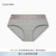 Calvin Klein內衣女士提花ck棉質(zhì)微彈半包臀防夾臀三角內褲女 P7A-椰青灰 1條 M