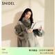 SNIDEL2025秋冬新品復古千金風(fēng)可拆卸毛領(lǐng)毛呢大衣外套SWFC254315 灰色 S (0)