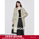 初語(yǔ)高級感通勤風(fēng)氣質(zhì)輕奢風(fēng)衣女2024秋季新款極簡(jiǎn)中長(cháng)款時(shí)髦外套 淺卡其 L