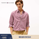 Tommy Hilfiger【通勤格紋】秋冬男裝簡(jiǎn)約繡標休閑復古長(cháng)袖襯衣襯衫外套 【挺括牛津紡】紅白格紋XJS 2XL （推薦：180-200斤）
