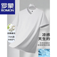 羅蒙（ROMON）高端桑蠶絲短袖t恤男垂感無(wú)痕2026夏季透氣寬松休閑百搭圓領(lǐng)體恤 白色【3311】V領(lǐng) 2XL 180【適合體重155-175斤】