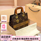 香港輕奢大牌真皮包包女斜挎大容量通勤手提托特包送老婆生日禮物 咖啡色【送高檔禮品袋】 送媽媽的生日禮物送老婆送長(cháng)輩