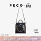 PECO城市系列水手包垃圾袋單肩油蠟皮通勤大容量斜挎女包女神節禮 經(jīng)典黑頭層油蠟牛皮預售15天