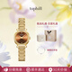 拓非（TOPHILL）小金表輕奢小眾手表女新款復古石英腕表送女友考試可用女神節禮物 流沙金-鋼帶【貝愛(ài)禮盒+手鏈】 22mm