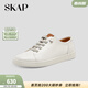 圣伽步（SKAP）板鞋男士休閑一腳蹬戶(hù)外旅游小白鞋 米白 40