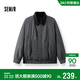 森馬（Semir）棉服男假兩件飛行員拼接牛仔棉衣2025年oversize冬109725112106