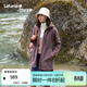 LAFUMA樂(lè )飛葉戶(hù)外秋冬保暖連帽抓絨衣女士 動(dòng)中長(cháng)款搖粒絨外套LFJA5CR66 雀紫DV S (36)160/80A