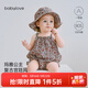babylove【清倉】嬰幼兒吊帶包屁衣夏季薄款純棉連體衣女寶寶三角哈衣爬服 瑪雅公主 80cm