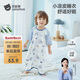 貝肽斯嬰兒睡袋夏季薄款兒童睡裙純棉家居空調防踢被一體睡衣宇航員80碼