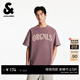 杰克·瓊斯（JACK&JONES）男裝夏季新款時(shí)尚純棉字母刺繡寬松舒適日常潮流T恤短袖225201266 E16玫瑰灰褐色 常規 M （175）