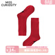 好奇蜜斯（Miss Curiosity）中筒紅襪子女紅色本命年秋冬新款ins潮不勒腳可愛(ài) 恭喜發(fā)財-踩踩踩 1雙 均碼