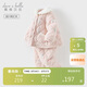 戴維貝拉兒童毛絨家居服套裝女童夾棉加厚睡衣女寶寶冬裝