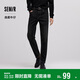 森馬（Semir）森柔|牛仔褲男冬季彈力磨毛錐形褲基礎百搭通勤長(cháng)褲103724124102A