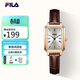 斐樂(lè )（FILA）手表女生女士腕表送女友時(shí)尚小方表生日禮物 FLL38-6512-101