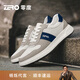 零度Zero男鞋運動(dòng)鞋2025秋冬新款潮流拼色輕便軟彈休閑男鞋緩震按摩底 白藍色 （鏤空款） 40 (250mm)