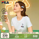 FILA 斐樂(lè )官方女子針織短袖T恤2026春季新款時(shí)尚休閑小貓刺繡圓領(lǐng)上衣