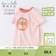 戴維貝拉（DAVE＆BELLA）大童打底衫女童T恤夏季兒童衣服短袖中大童上衣洋氣女孩套頭衫 蜜桃粉 130 cm（建議身高120-130cm）