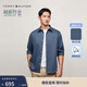 Tommy Hilfiger【免燙肌理】秋冬男裝商務(wù)休閑純色條紋長(cháng)袖襯衣襯衫外套 【凈色】-深藍色DBZ M （推薦：135-150斤）