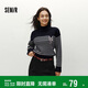 森馬（Semir）森柔|地理系列毛衣女冬季半高領(lǐng)刺繡條紋衫101724107022