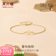 周六福（ZLF）  黃金手鏈女款足金5G金INS風(fēng)十字架手串 計價(jià)T 16+3cm尾鏈 - 1.93g