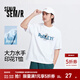 森馬（Semir）大力水手聯(lián)名短袖T恤男冰氧吧面料涼感抑菌夏情侶裝寬松印花上衣 A款【大力水手IP】-漂白10007 S