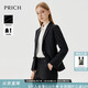 PRICH【可機洗綿羊毛】簡(jiǎn)約通勤西服套裝春秋新款職業(yè)西裝 19黑色西裝 XS 155